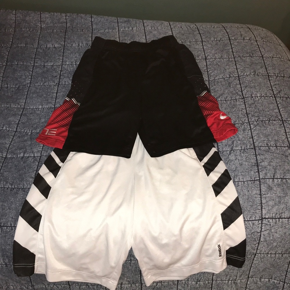 Reebok and Nike elite shorts 2 in 1
